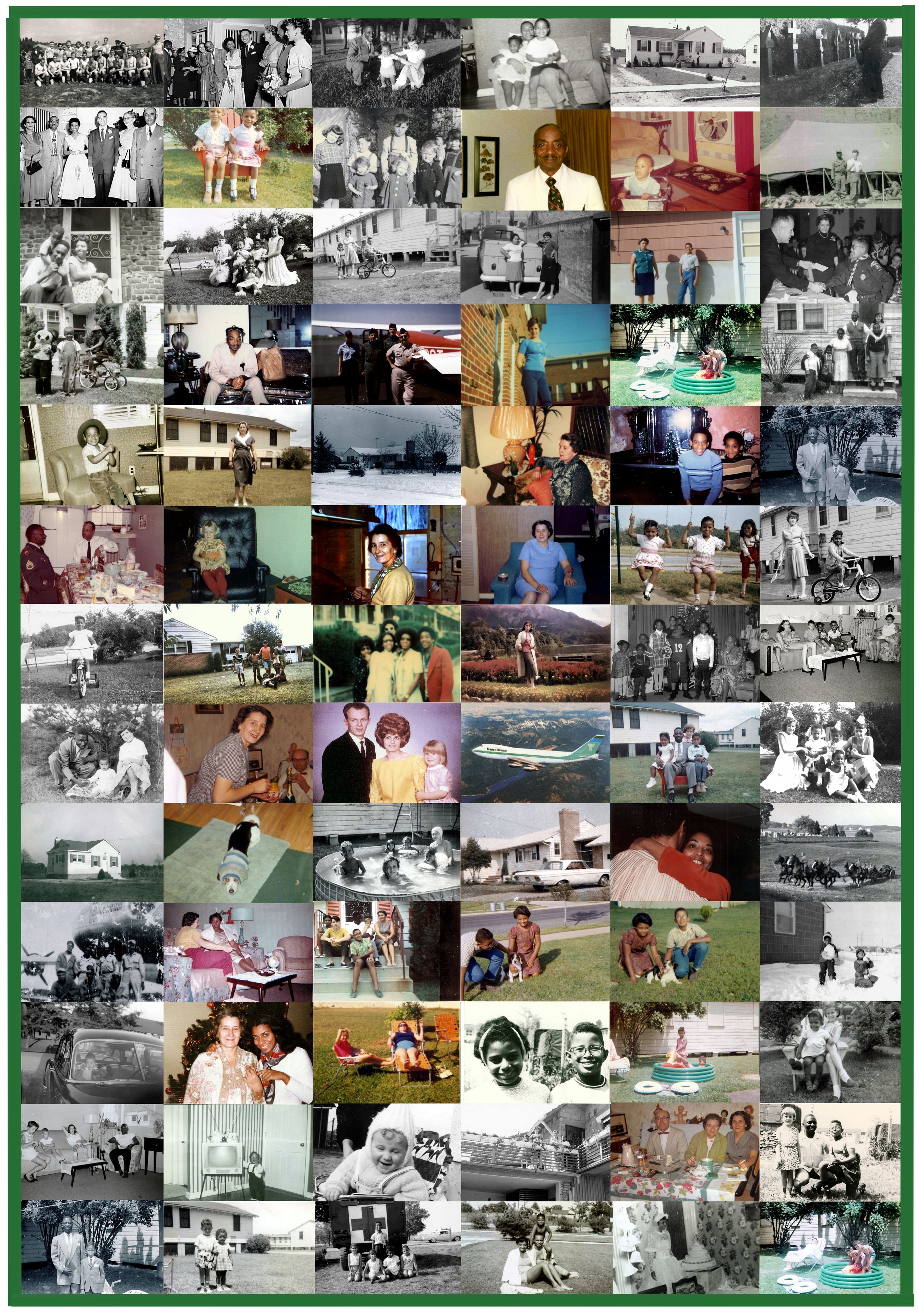 36 X 52 Family Photographs Art Quilt With Horiz. Photos
