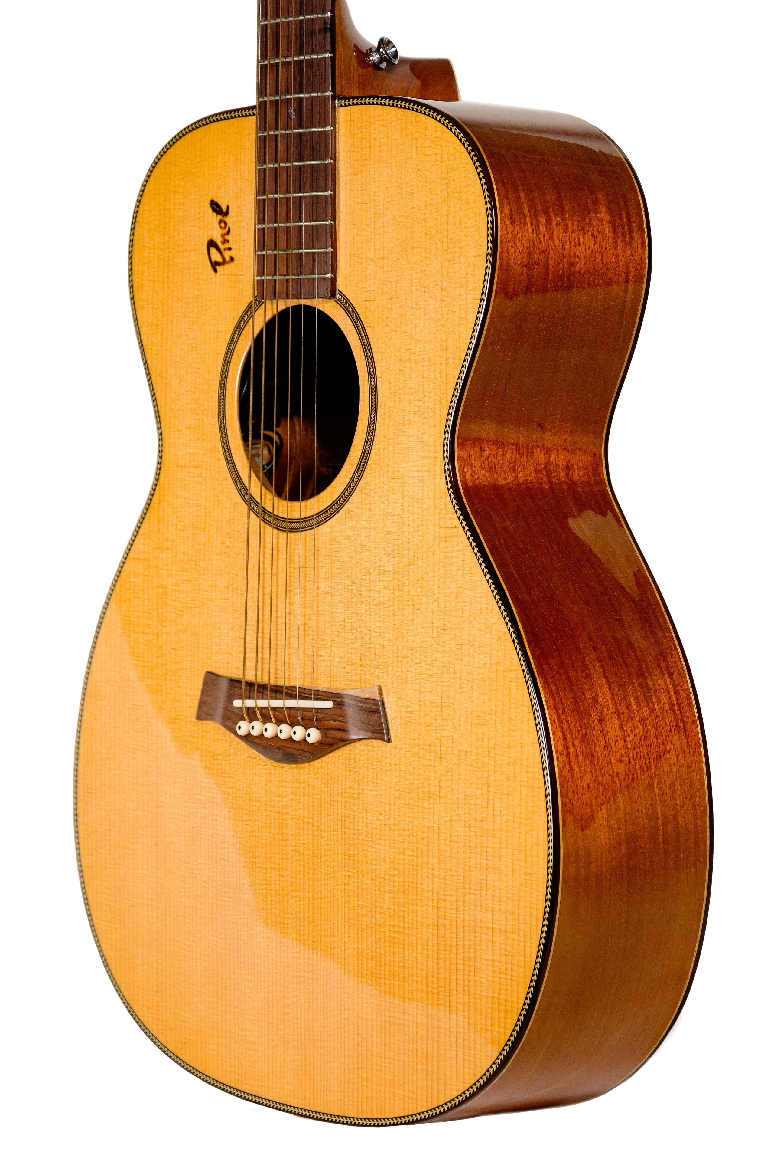 Pinol Guitars And Ukuleles Om-000 2020 Sitka Spruc & Honduran Mahogany 4