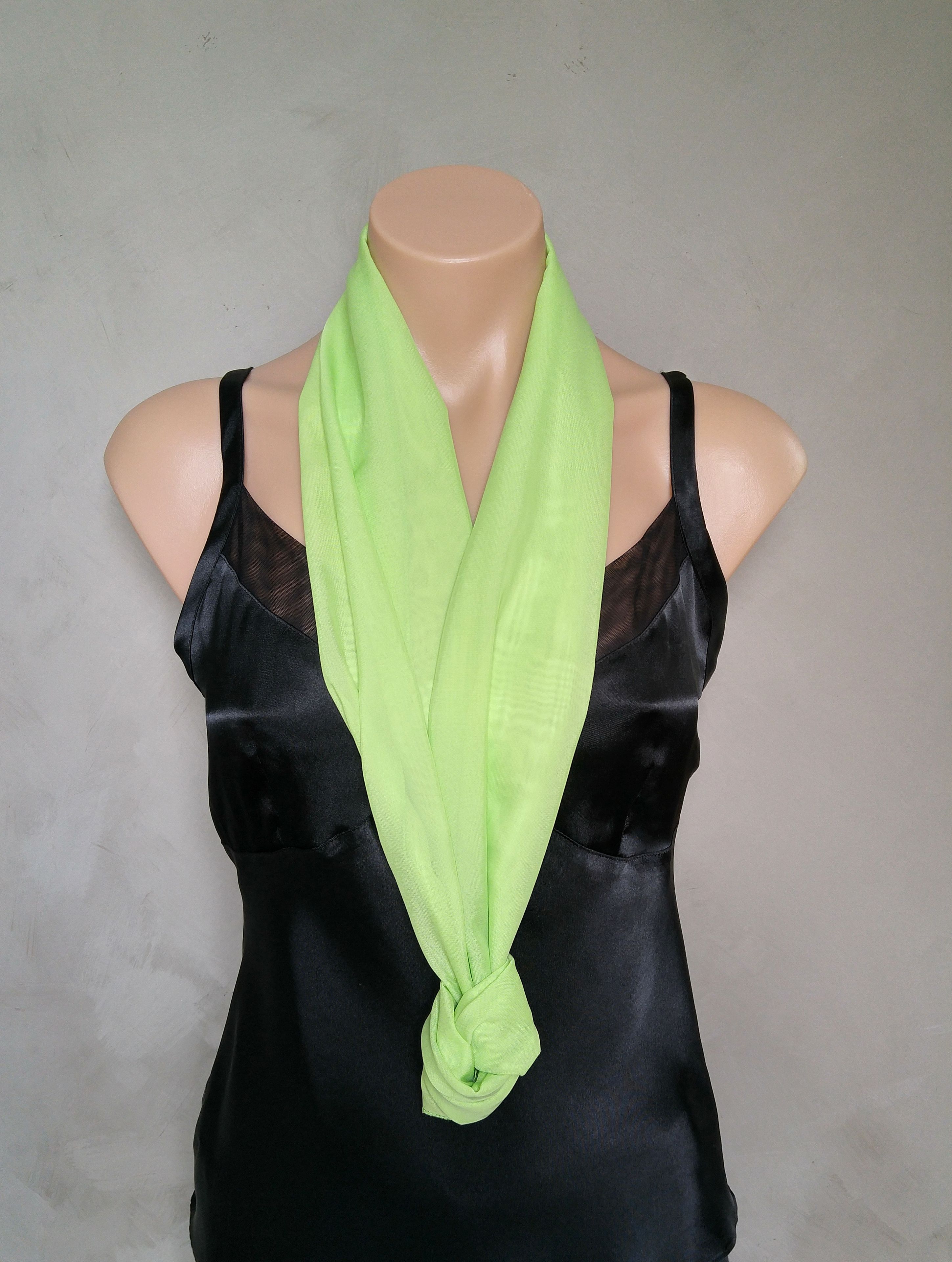 Mint Green Chiffon Scarf 3 