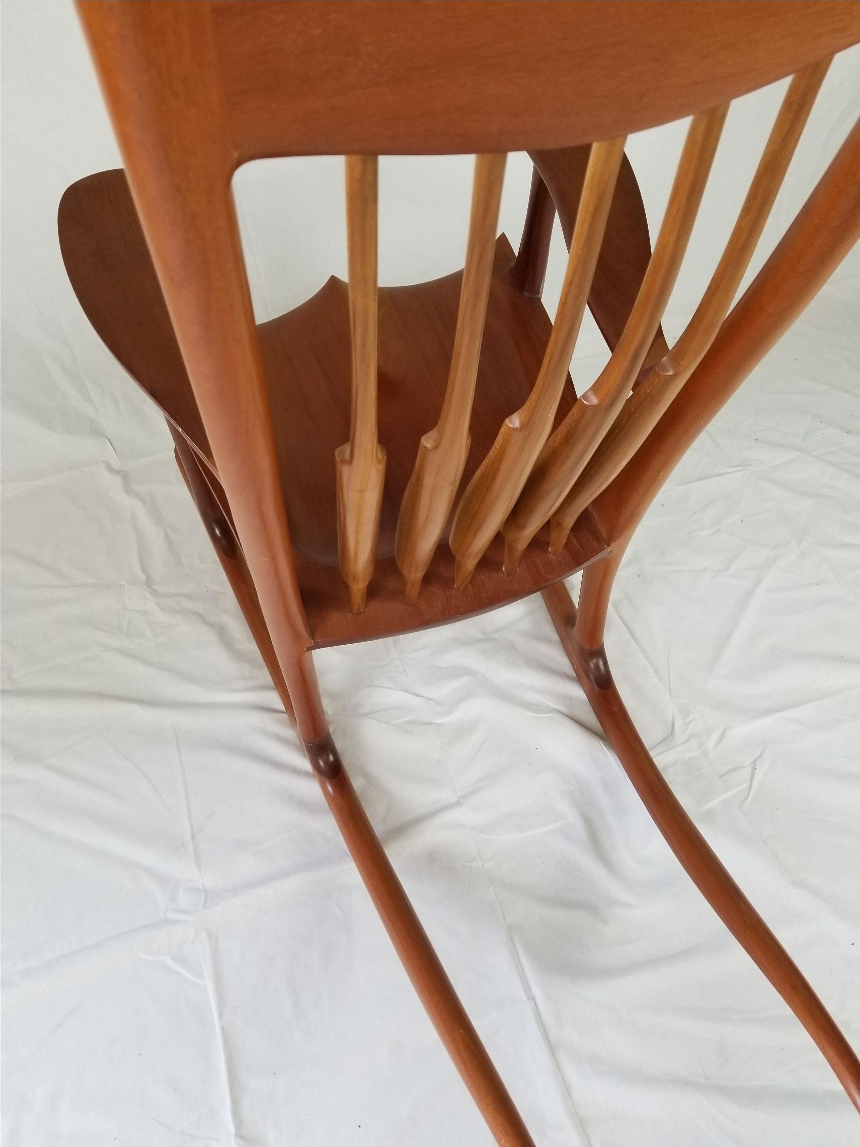 Solid Wood Sculpted Rocking Chair 4 
