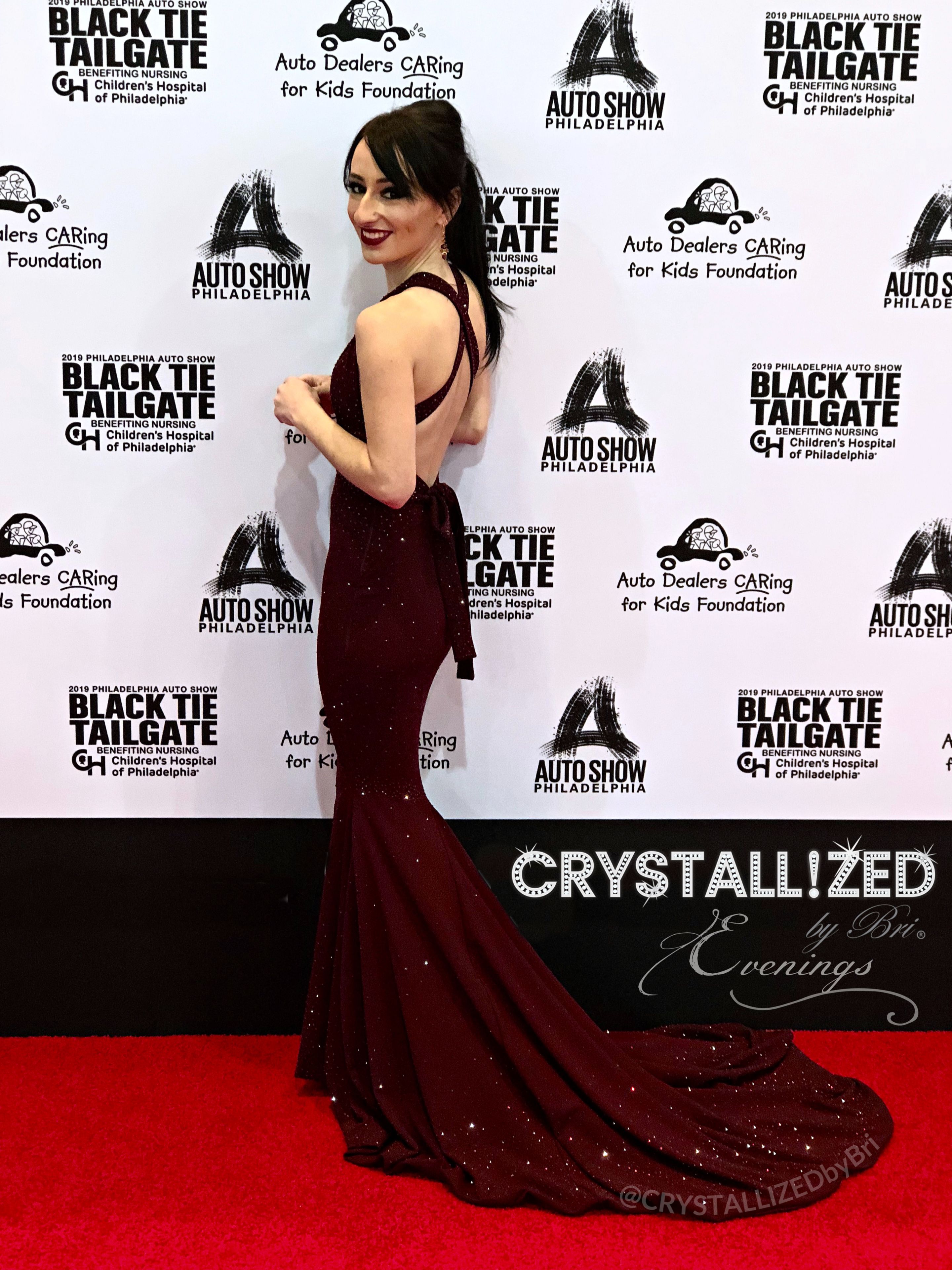 Custom Crystallized Evening Gown Formal Prom Dress Wedding Attire Bling European Crystals Bedazzled 5
