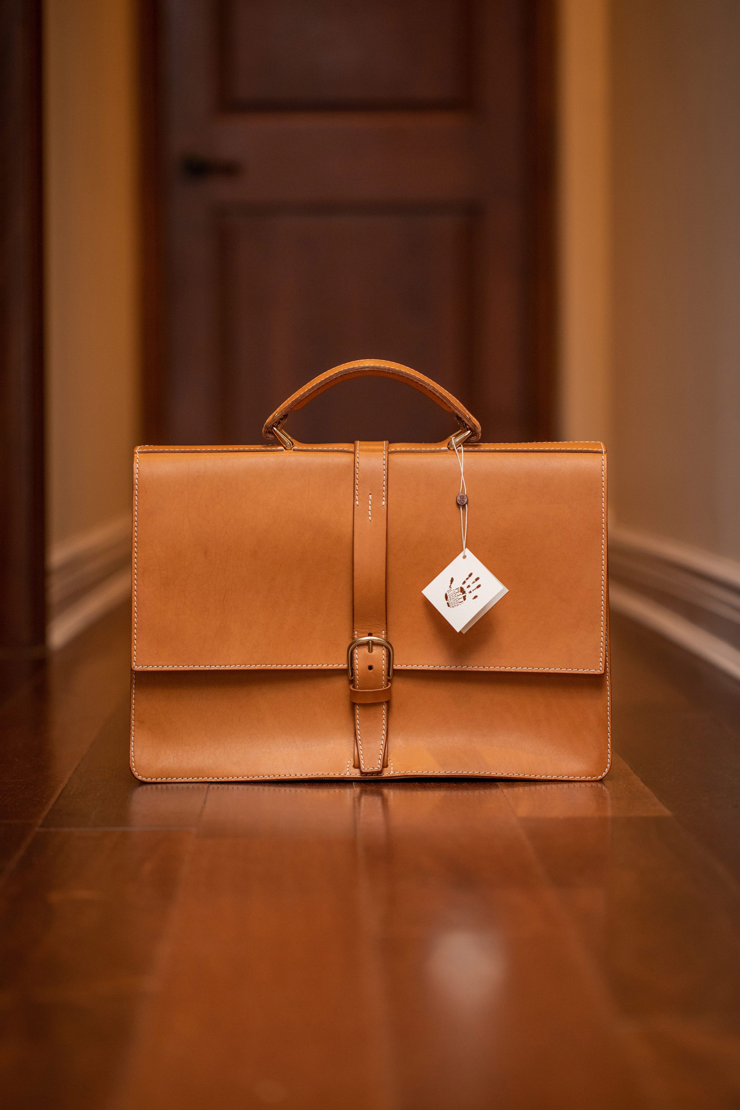 Handcrafted Tuscan Leather Briefcase
