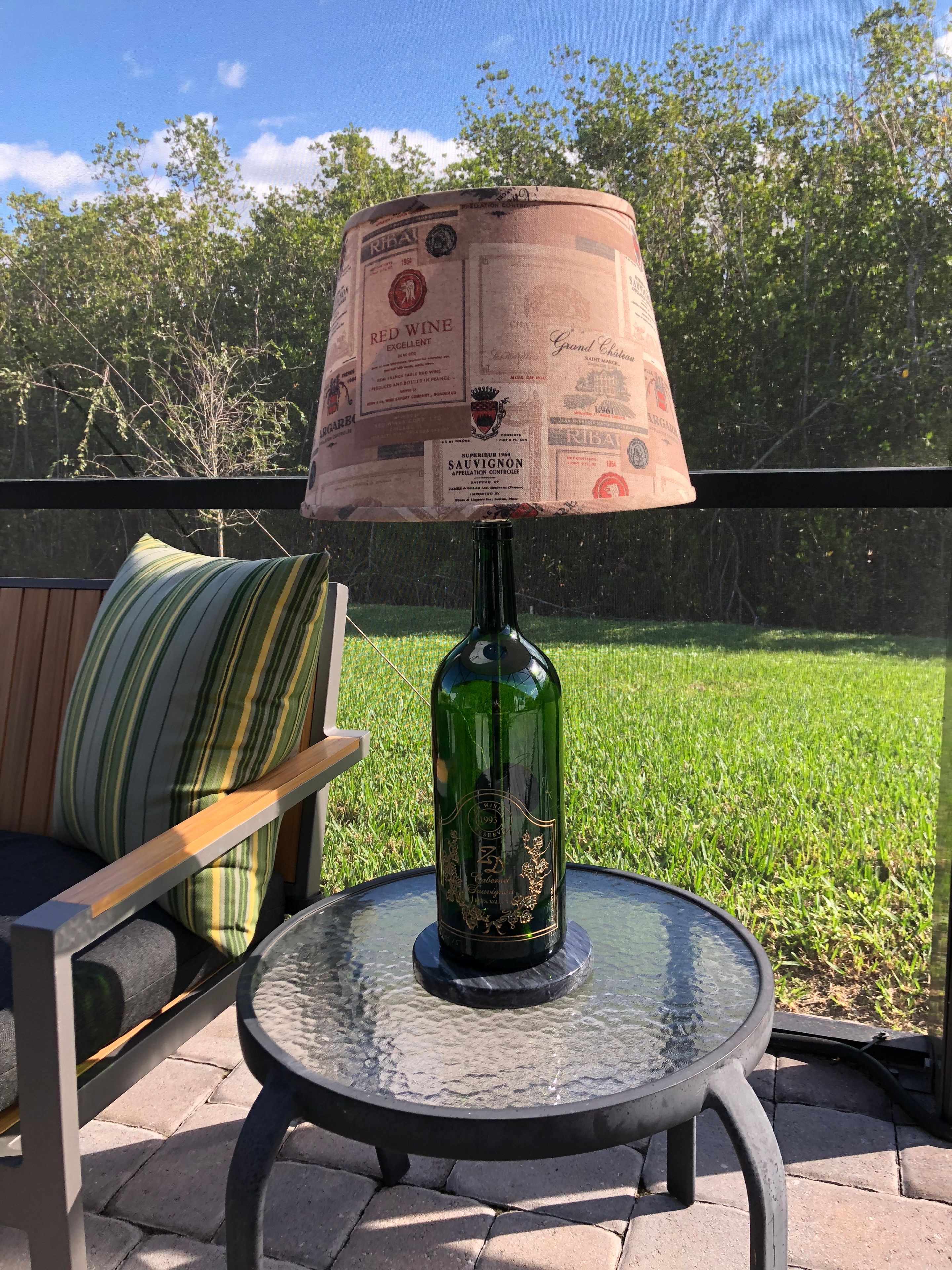 Wine Bottle Table Lamp - Large Customer Bottle 4