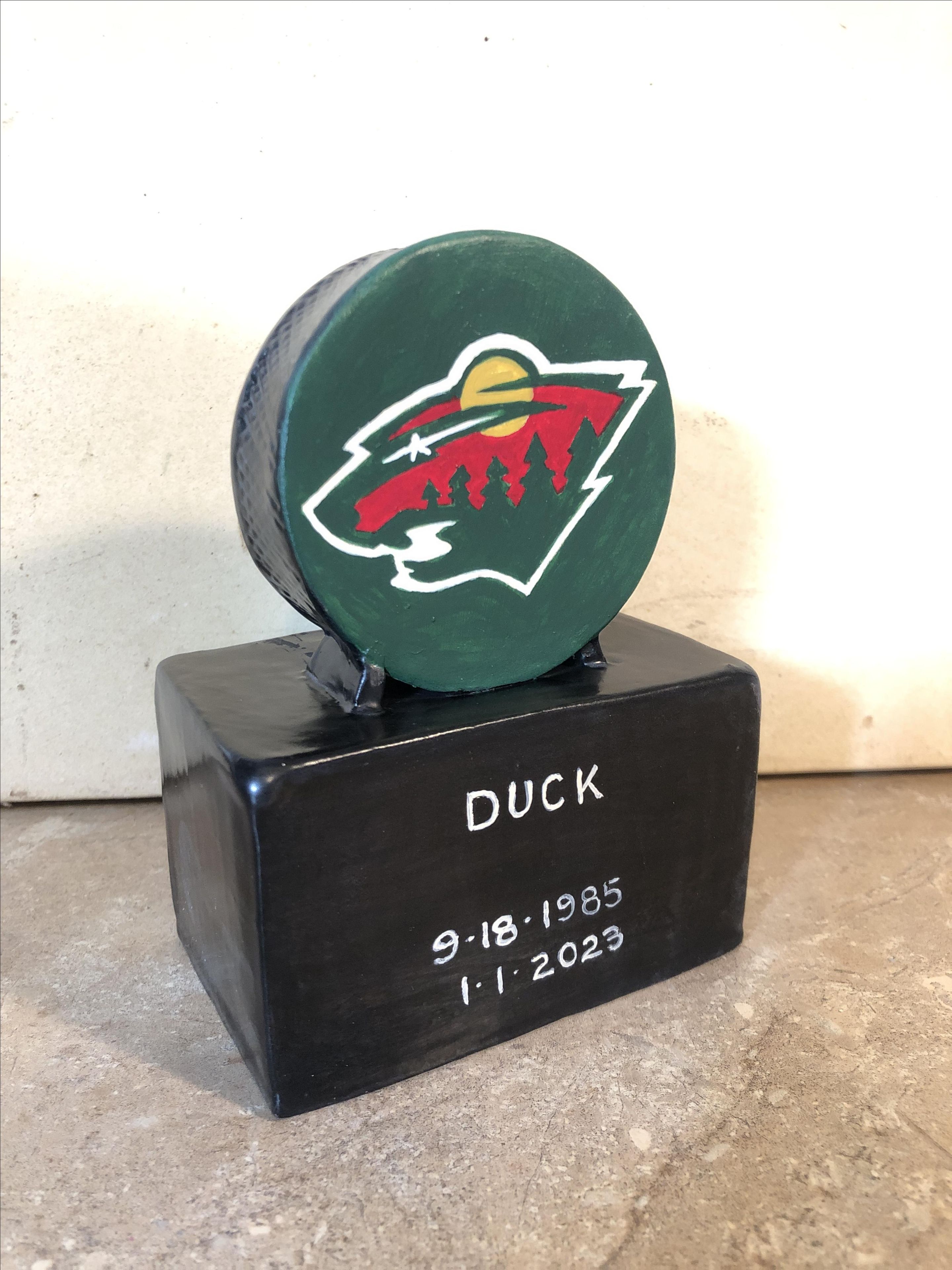 Mn Wild Hockey Puck Urn
