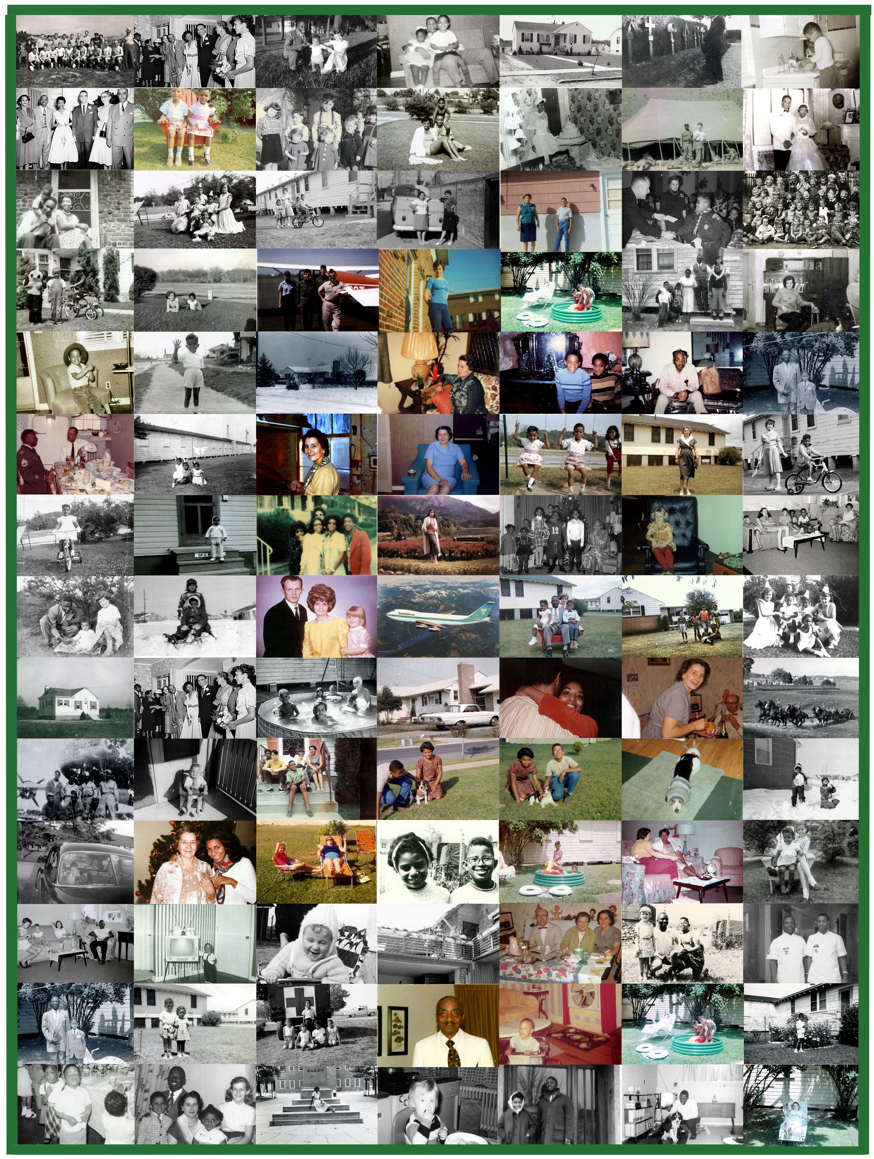 42 X 56 Family Photographs Art Quilt With Horiz. Photos