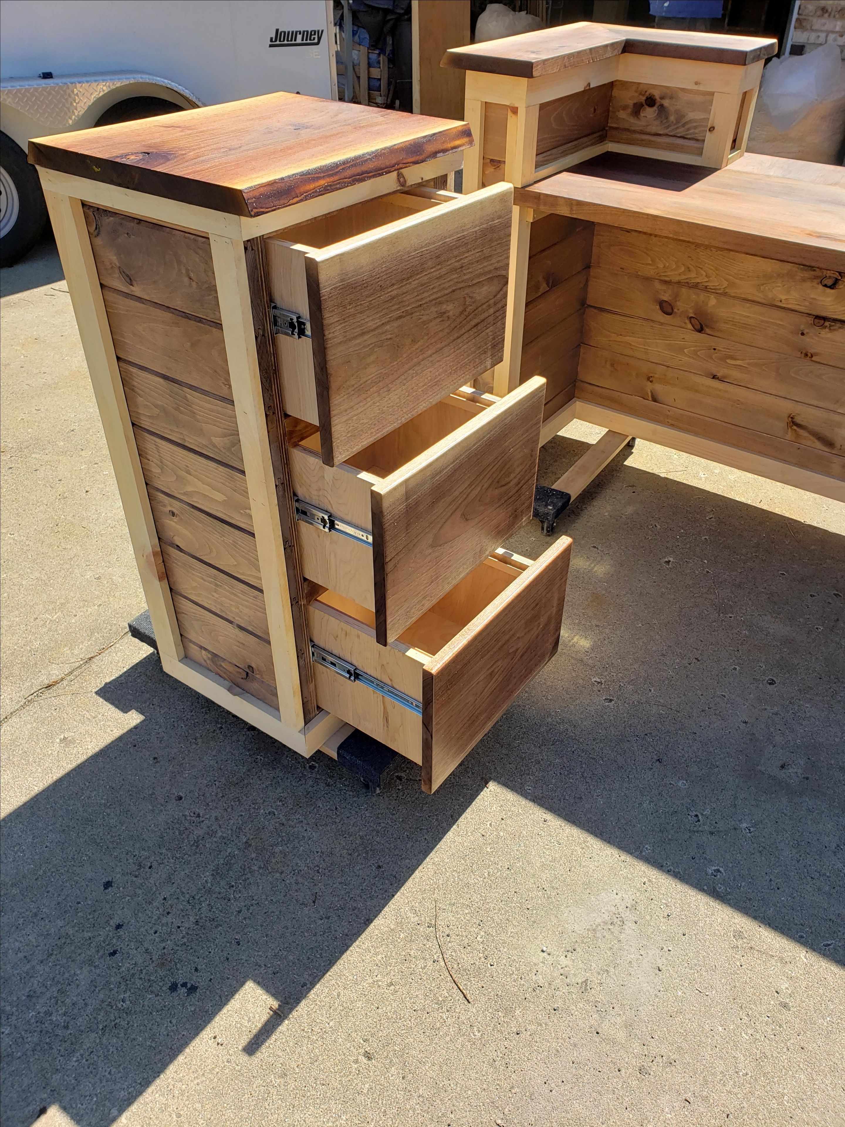 Custom Reception Desk And File Cabinet 3 
