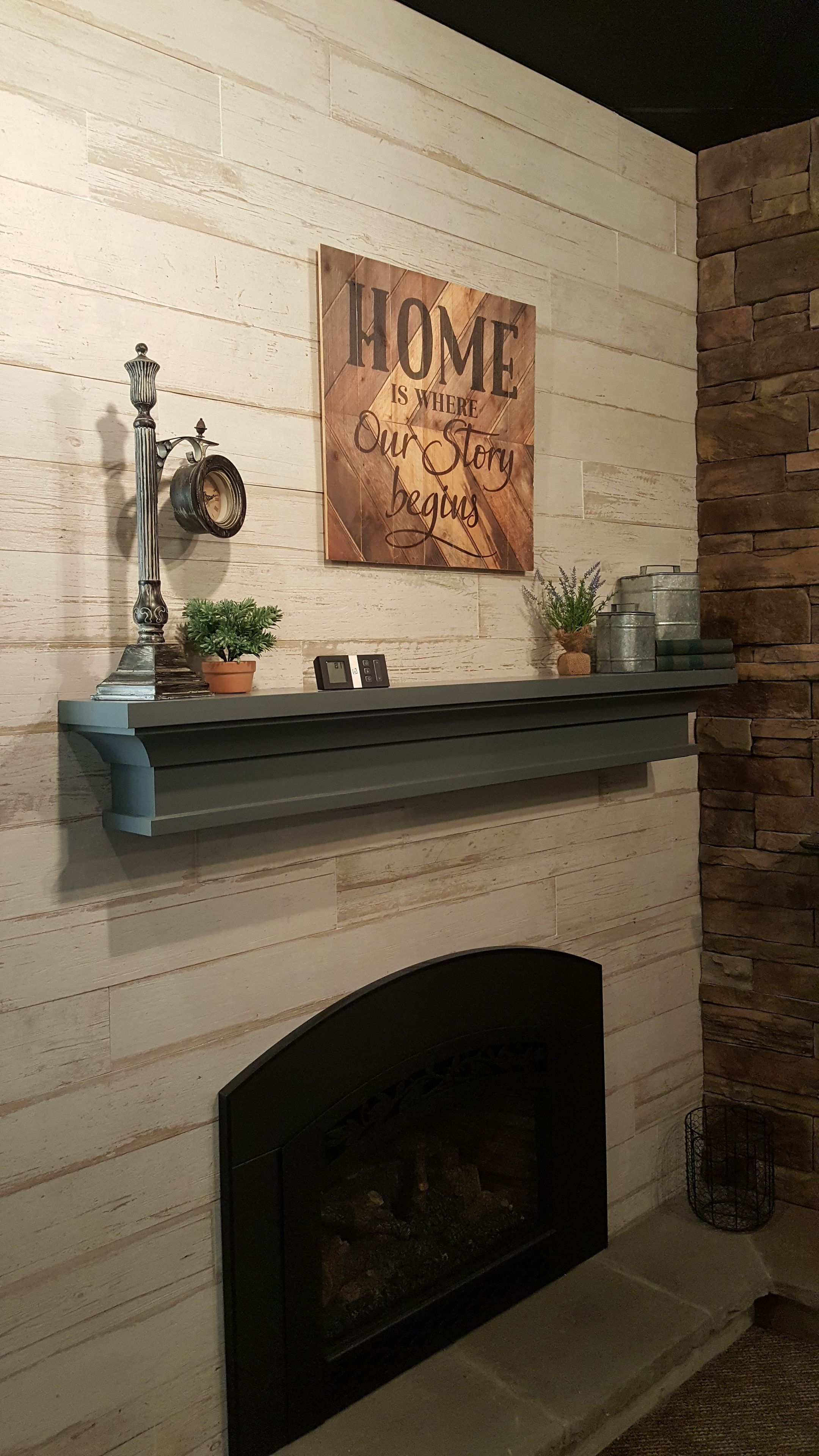 Fireplace Painted Mantel Contemporary Design "Hampton" 3 