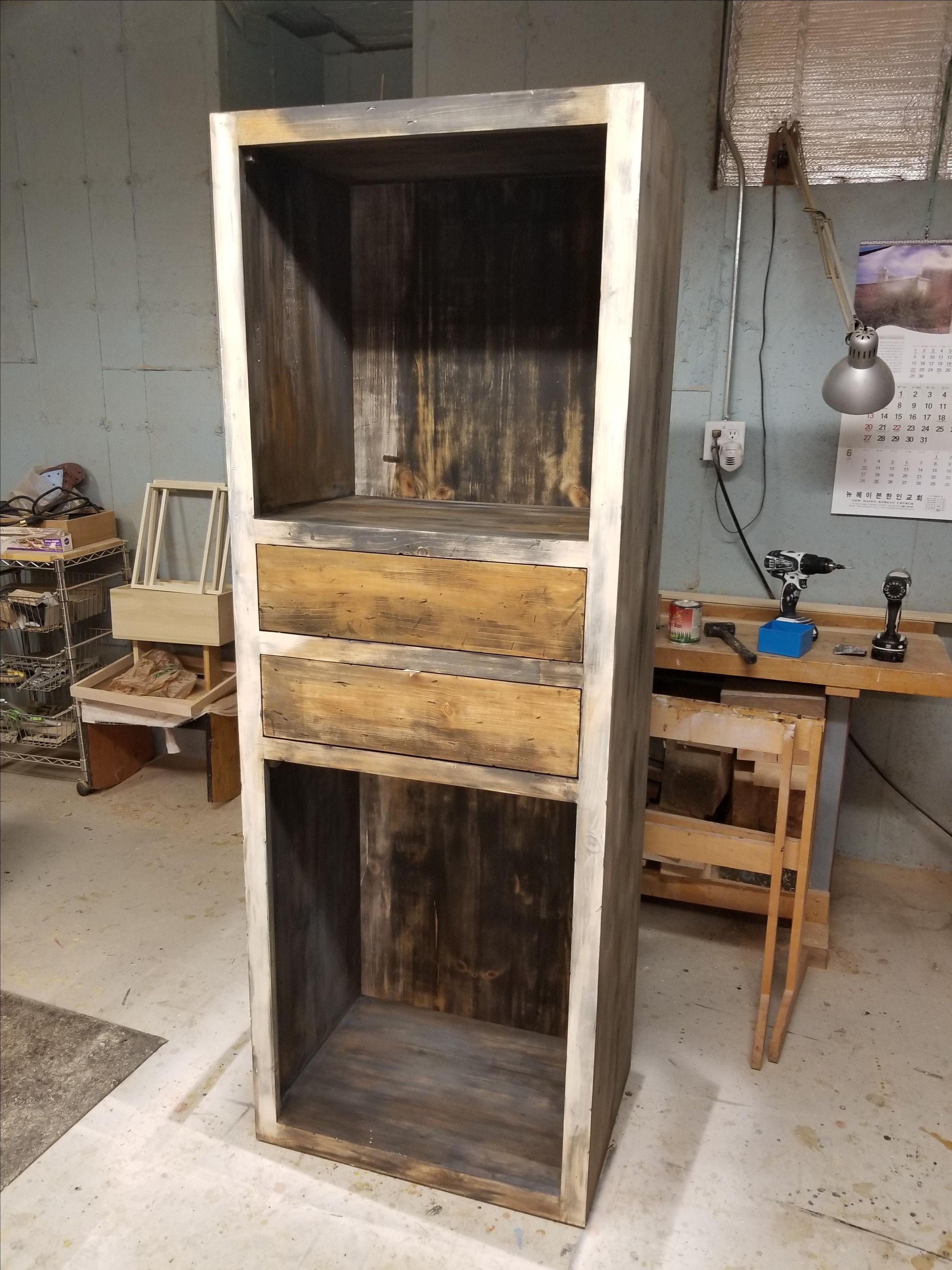 Distressed Old Look Cabinet