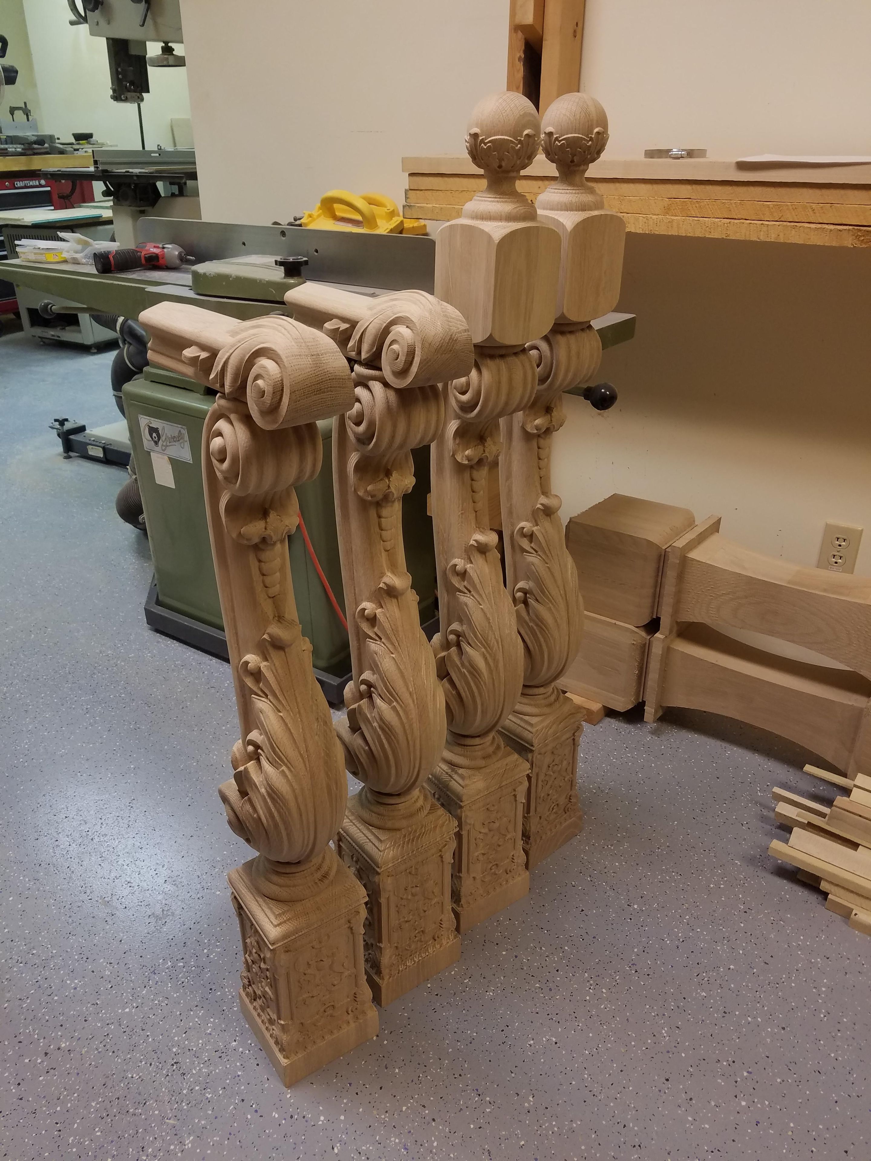 Carved Stair Newel Post 6 