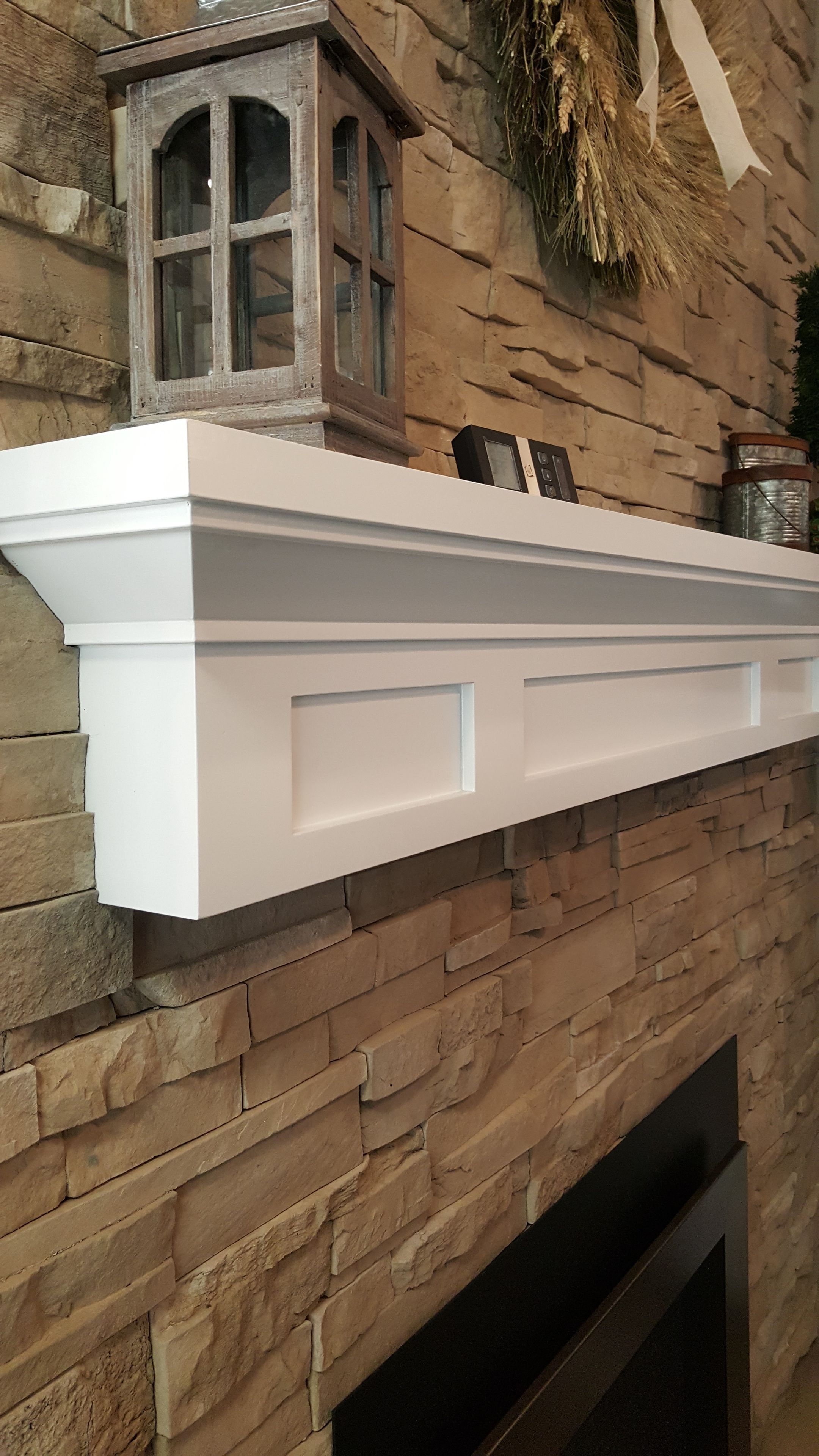 Fireplace Mantel Floating Painted Finish - Contemporary Cottage Ledge Shelf Bayside Style