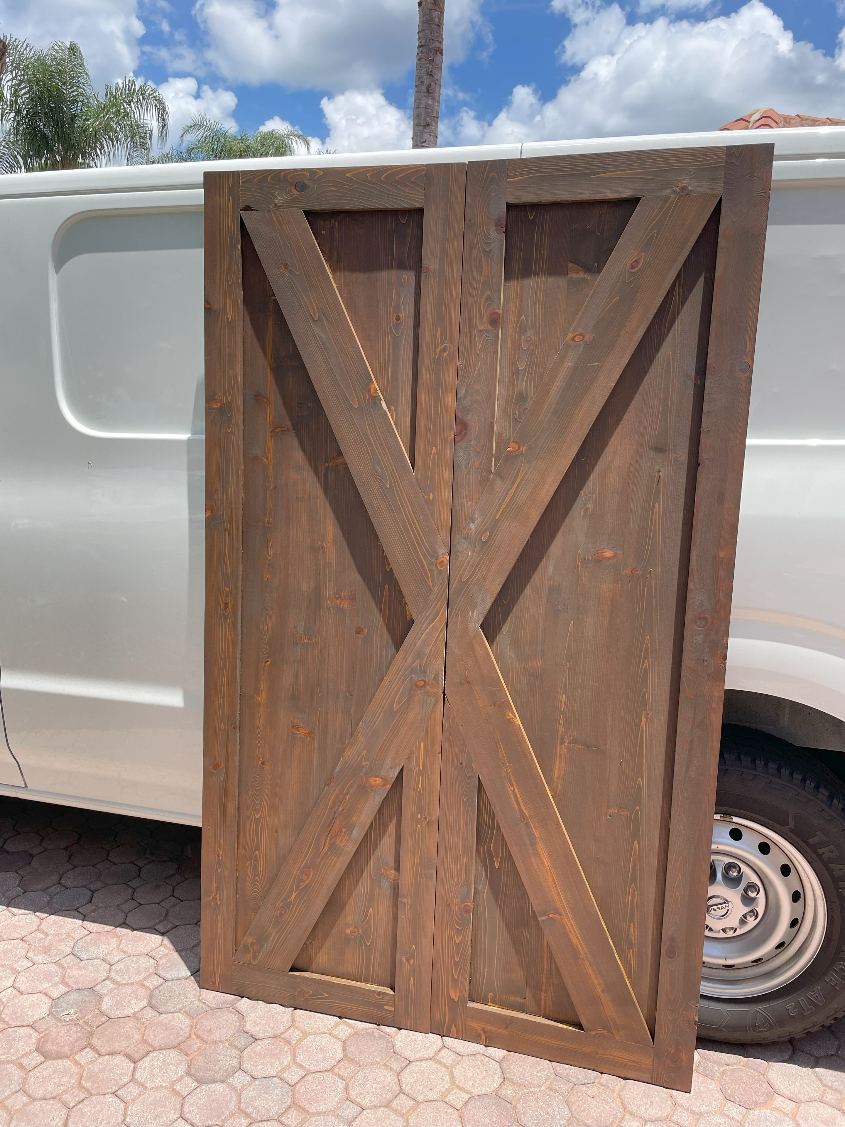 Custom Made Barn Door Farmhouse Style Rustic Solid Cedar Wood| Barn Door - 4