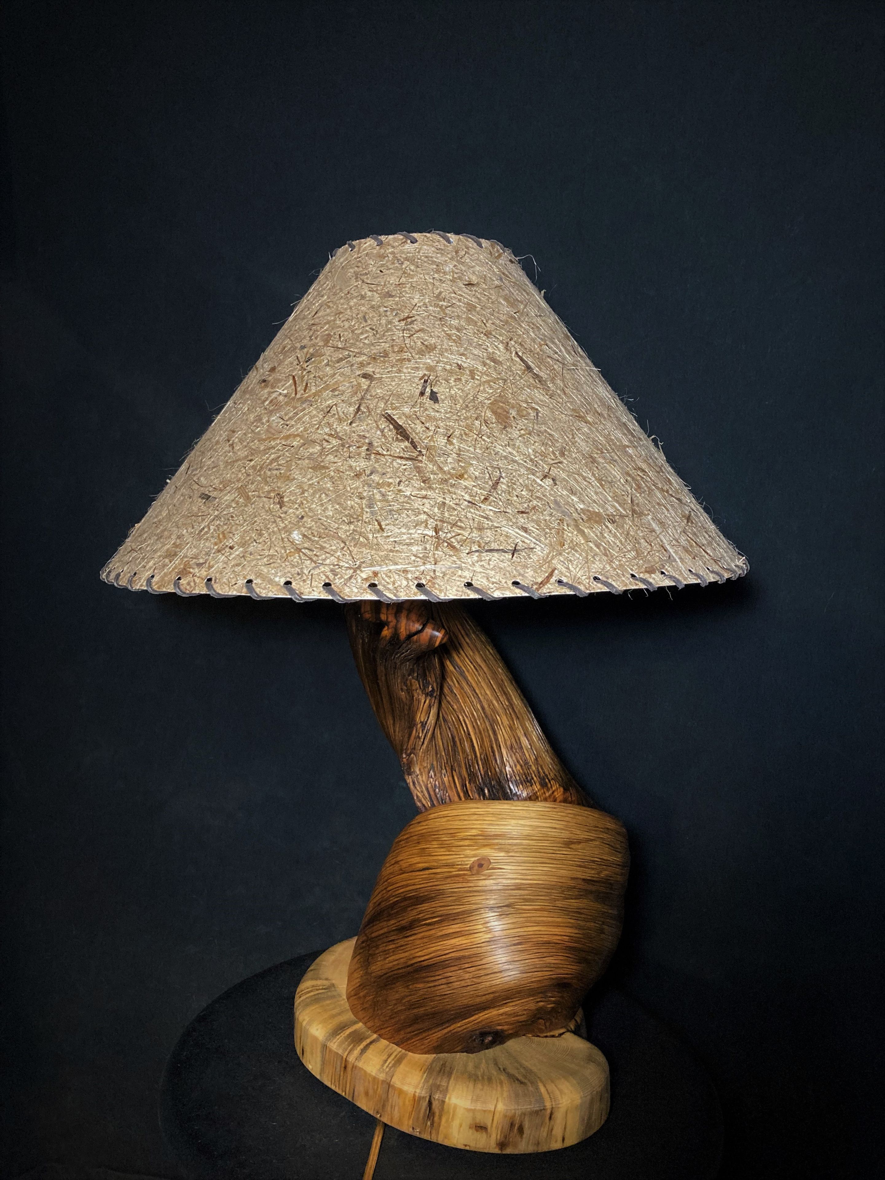 Twisted Juniper Table Lamp Handmade 6 