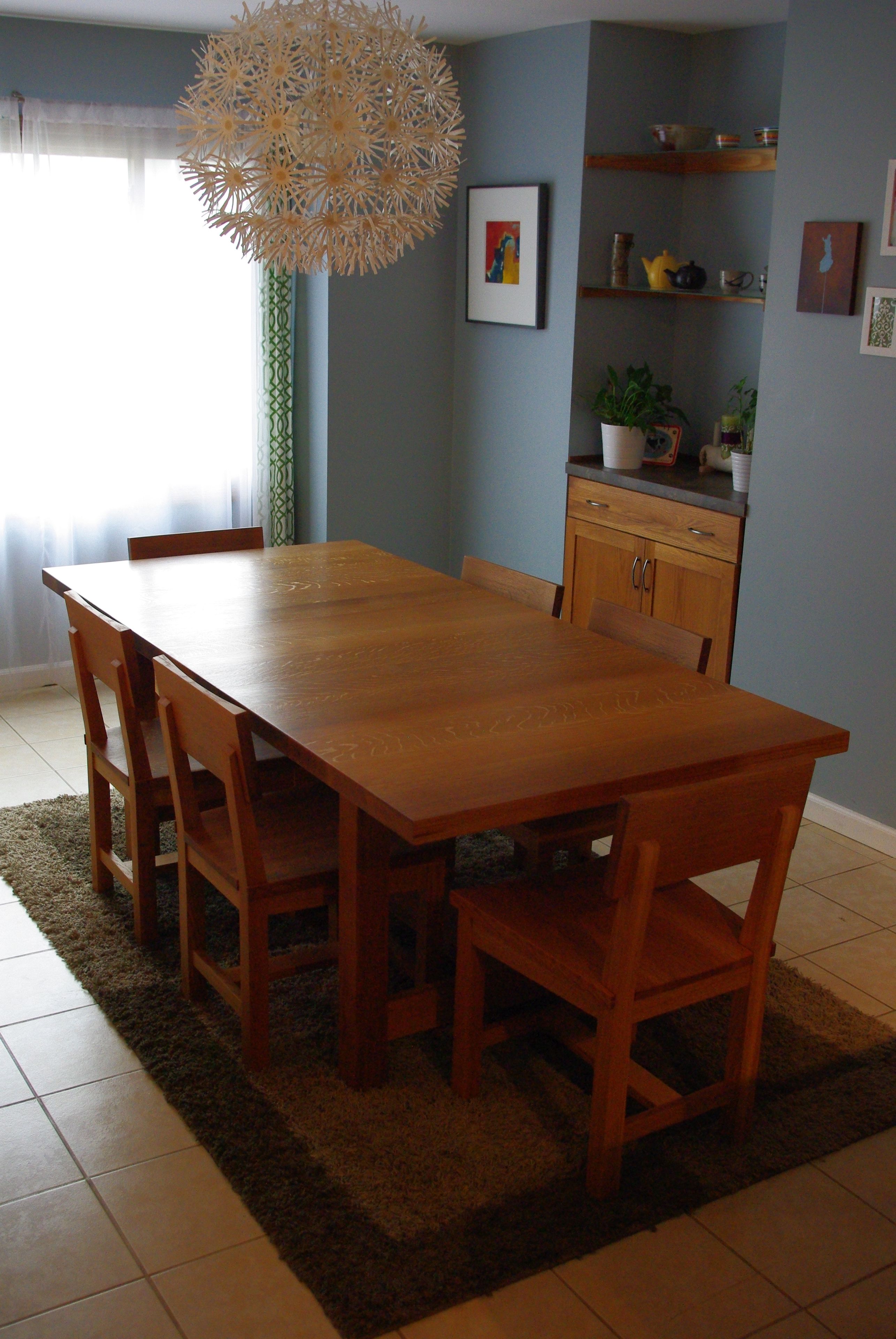 Quartersawn White Oak Dining Set 4 