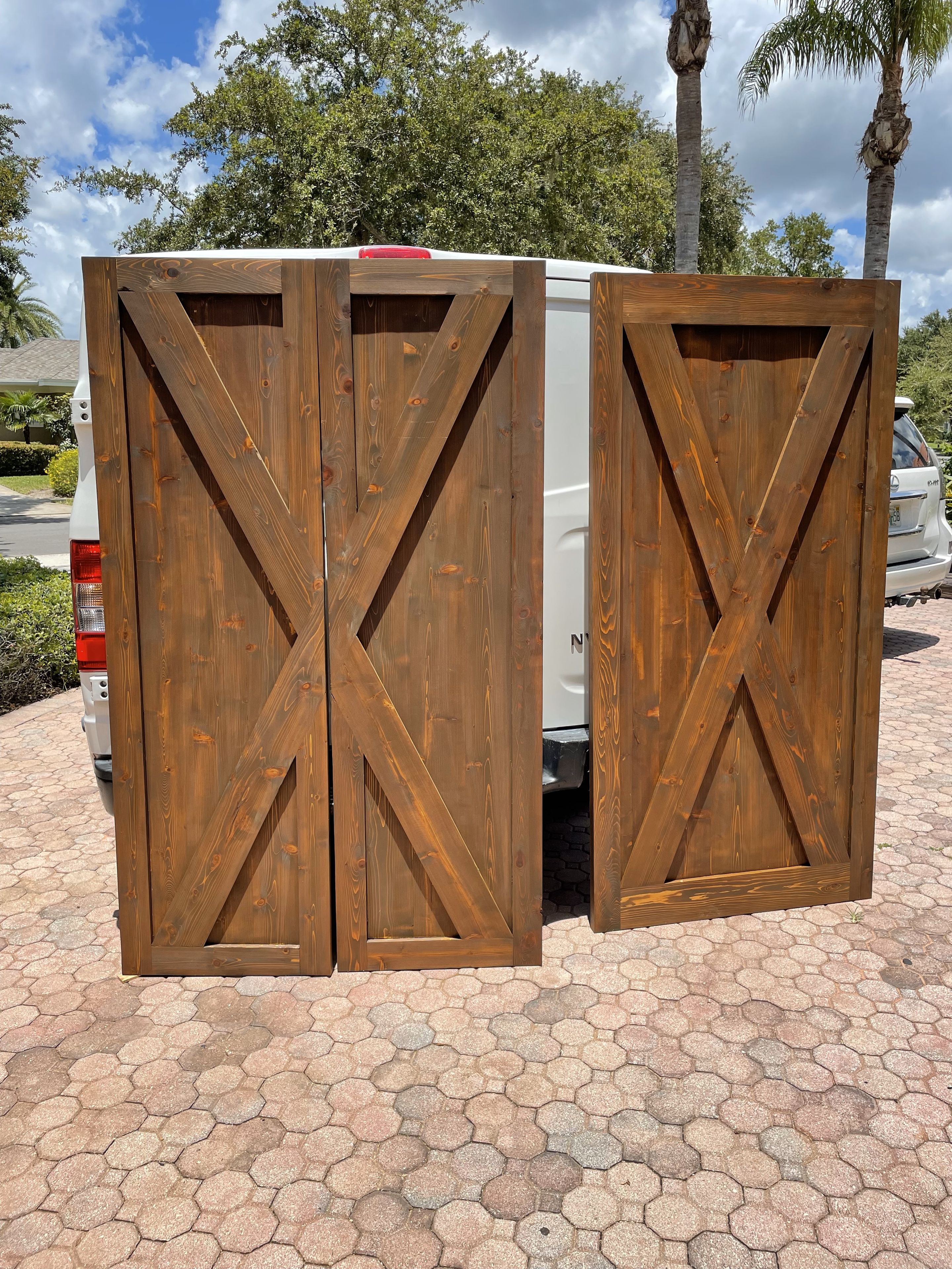 Custom Made Barn Door Farmhouse Style Rustic Solid Cedar Wood| Barn Door - 3