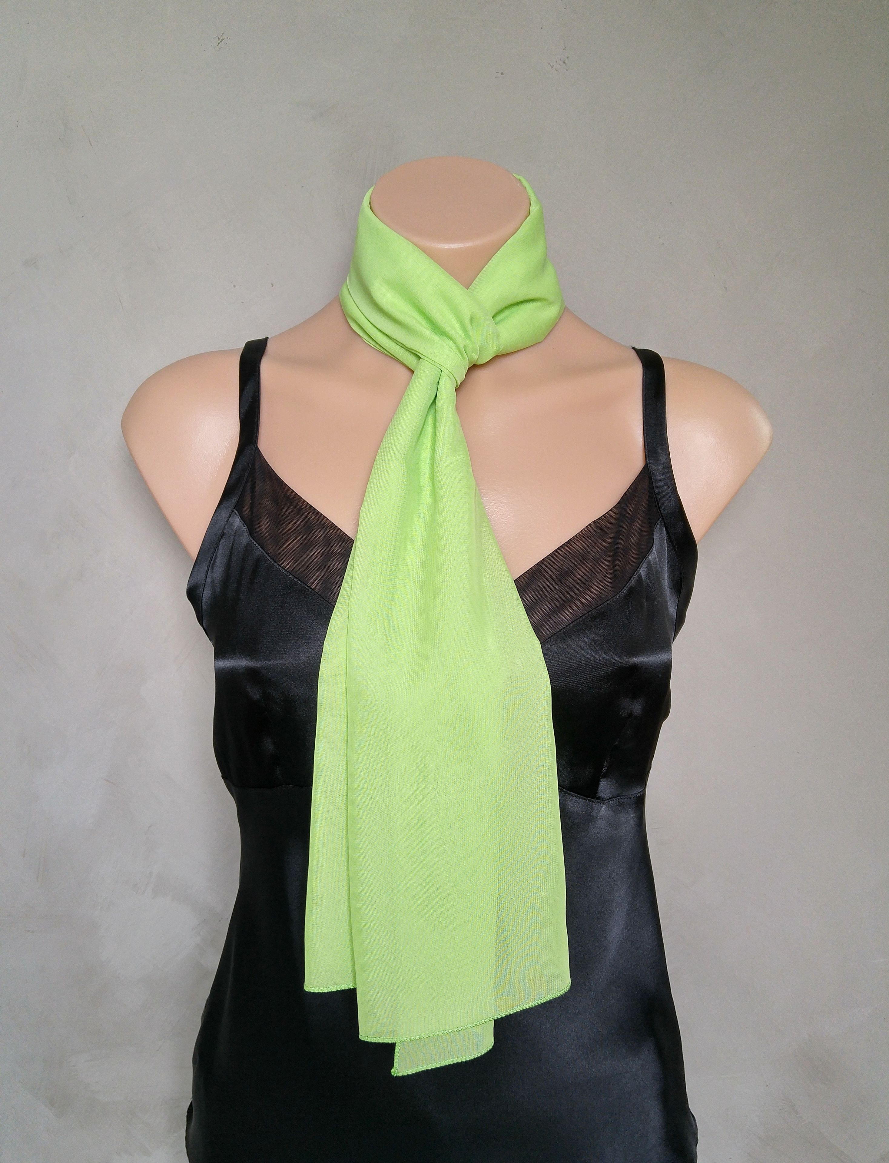 Mint Green Chiffon Scarf 5 